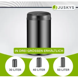 Juskys Mülleimer mit Sensor - Schwarz