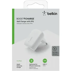 Belkin BoostCharge USB-C (30W) PD Ladegerät Pss Weiß WCA005vfWH - Weiß