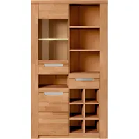 Home Affaire Vitrine »Kolding«, teilmassiv, beige