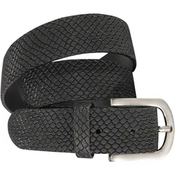 Silbergift Ledergürtel, aus edlem Nubuk im Reptilien-Look Silbergift schwarz 85
