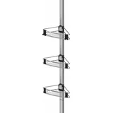 Wenko 25556100-Eckregal PURIO 35,5x280 cm silber/grau - Grau/Silber