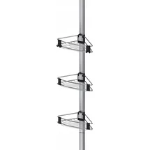 Wenko 25556100-Eckregal PURIO 35,5x280 cm silber/grau - Grau/Silber