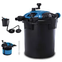 SCHEPPACH | Teichdruckfilter Set PFS8000 8000 L/h Fördermenge 11 W UV-C Lampe Teichfilter