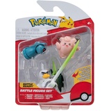 Pokémon PKW3057 Battle Figure Set-Piepi, Tanhel, Lauchzelot