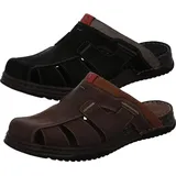 Rohde Herren Pantoletten Clogs Leder geschlossen Bitonto 6090, Größe:45 EU,