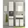 inn.furn Waschbeckenunterschrank 2 Türen 60 x 57 x 34 cm Grau/Weiß Hochglanz