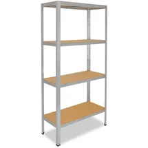 shelfplaza HOME 180x120x45 cm Schwerlastregal in verzinkt mit 4 Böden und 175 kg Traglast pro Boden