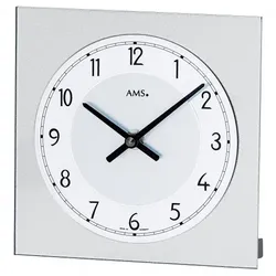 AMS -Tischuhr Silber Quarz 16cm- 1248