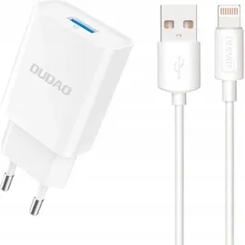 DUDAO USB-A auf Lightning 2,1 A 2 m Weiß