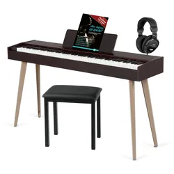 McGrey DP-17 WD Design Piano dunkle Walnuss Set