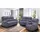 Femo Sessel FM-3231 Mikrofaser 139 x 101 x 94 cm Graublau mit Relaxfunktion