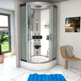 AcquaVapore Dampfdusche Duschtempel Sauna Dusche Duschkabine D46-50M3 90x90 cm - Schwarz