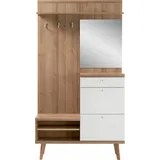 Andas Garderobenpaneel Merle 110 x 200 x 34 cm Weiß