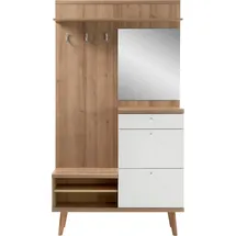 Andas Garderobenpaneel Merle 110 x 200 x 34 cm Weiß