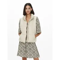 Jdy Jdynewerica SHORT WAISTCOAT OTW Noos Weste, Moonbeam/Detail:SILVER zipper), M EU - M