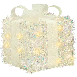 Beliani LED Weihnachtsdeko 3 St. bunt