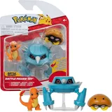 Jazwares Pokémon Battle Figure Set Figuren 3er-Pack Kabuto, Glumanda, Metang