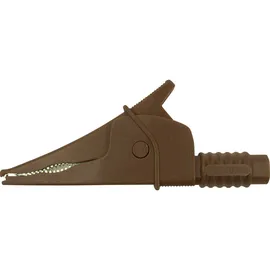 Cliff Croc Clip Sicherheits-Abgreifklemme Steckanschluss 4 mm CAT III 1000 V Braun