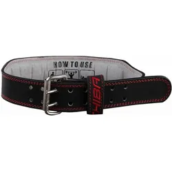 Chiba 40810 Leather Training  Belt (Black/Red) L ROT L