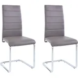 INOSIGN Freischwinger »Adora« (Set) 2 oder 4 Stück) Bezug in Kunstleder, verchromtes Metallgestell braun