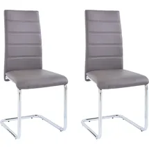 INOSIGN Freischwinger »Adora« (Set) 2 oder 4 Stück) Bezug in Kunstleder, verchromtes Metallgestell braun