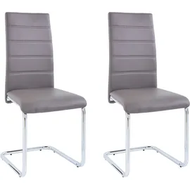 INOSIGN Freischwinger »Adora« (Set) 2 oder 4 Stück) Bezug in Kunstleder, verchromtes Metallgestell braun