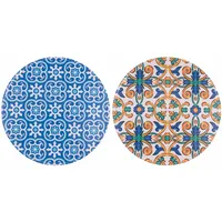 Galileo Set 4 Pizzateller aus Steinzeug Ø 33,5 cm, portugiesisches Dekor, Lissabon