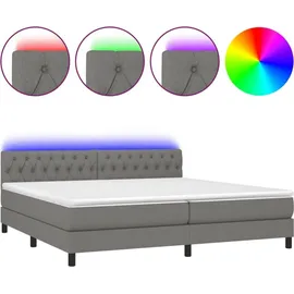 vidaXL Boxspringbett 200 x 200 cm Dunkelgrau
