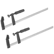 STAHLWERK Schraubzwinge 80x500 mm Klemmzwinge stabile F-Zwinge 2er Set