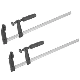 STAHLWERK Schraubzwinge 80x500 mm Klemmzwinge stabile F-Zwinge 2er Set