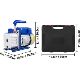 Vevor AC Vakuumpumpe Unterdruckpumpe Set 4,8 CFM 5PA 0–800PSI HVAC mit Koffer