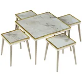 JV Möbel Couchtisch Beige Buche 80 x 50 x 80 cm