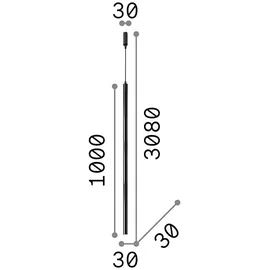 Ideal Lux LED Pendelleuchte ULTRATHIN ROUND, 100cm / Ø 3cm, 11.5W 3000K 970lm, Weiß matt