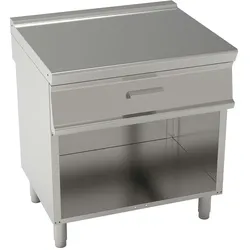 Tisch mit 1 schublade und boden auf einem offenen gestell - 800x900x900 mm - 38207693 Eurast