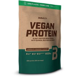 BIOTECH Vegan Protein Schokolade-Zimt Pulver 500 g