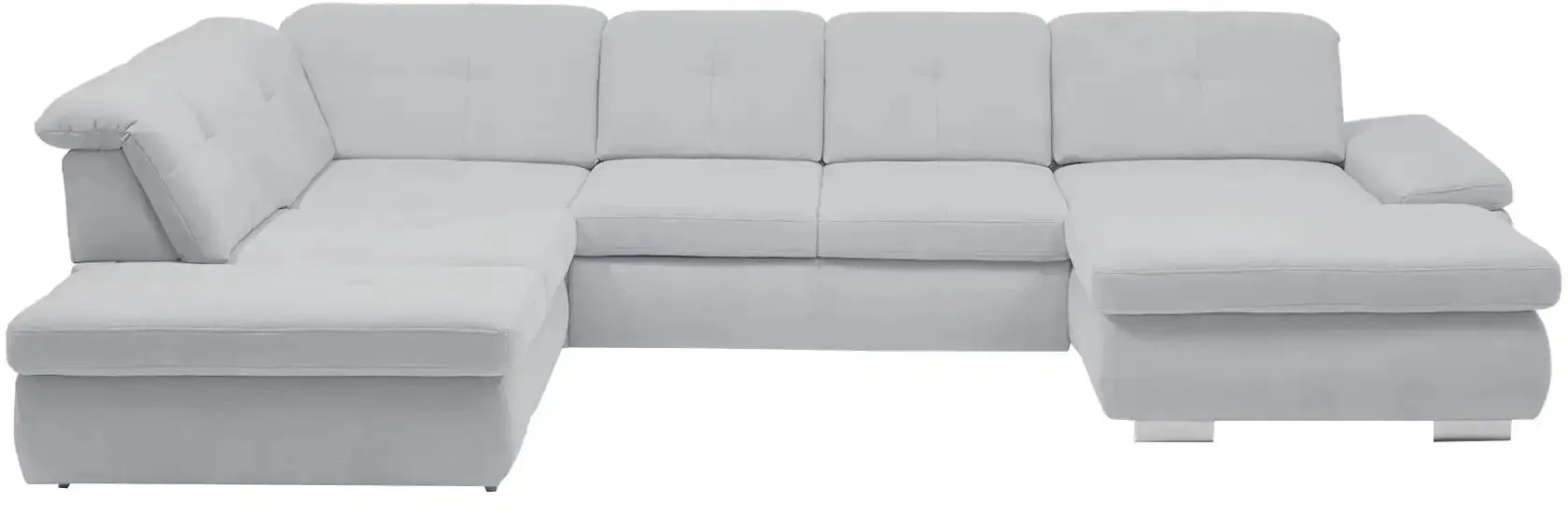 Lounge Collection Wohnlandschaft Flachgewebe  Affair , grau , Maße (cm): B: 371 H: 100 T: 260.0