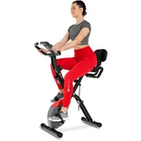 Hop-Sport Heimtrainer HS-3030X Apeks, klappbarer Heimtrainer Fahrrad, Hometrainer mit LCD-Display und magnetischem Widerstand - 10 Widerstandsstufe (Grau)