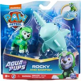 Spin Master Aqua Pups - Hero Pups Actionfiguren-Set mit 1 Rocky Welpenfigur und 1 Sägefisch Figur
