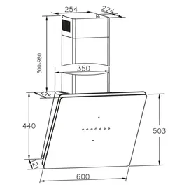Amica KHF 695 600 S Kopffreihaube 60 cm