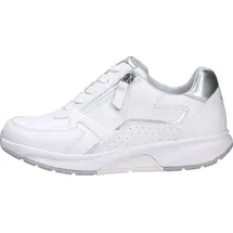Gabor Rollingsoft Damen Sneaker Low Weiß/Silber 40