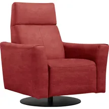 Egoitaliano Sessel »Blues Designsessel, Loungesessel,« drehbar, inkl. manuelle Relaxfunktion durch Push-Back-Mechanismus, rot
