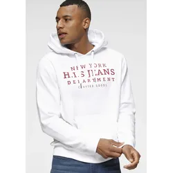 H.I.S Kapuzensweatshirt, mit Print und Badge, Kapuze, für sportliche Outfits H.I.S weiß L (52/54)