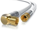 Primewire SAT-Kabel, Koax, F-Stecker, HDTV SAT Koax Kabel 90° gewinkelt, 4fach Schirmung, 135dB, 75Ohm - 15m