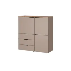 Highboard  Barolo , grau , Maße (cm): B: 110 H: 120 T: 43