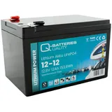 Q-Batteries Lithium Akku 12-12 | 12,8V 12Ah 153,6Wh LiFePO4 Batterie