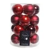 Kaemingk K Kugeln Glas rot Glaskugeln Weihnachtskugeln Christbaumkugeln Baumschmuck 20 TLG