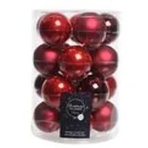 Kaemingk K Kugeln Glas rot Glaskugeln Weihnachtskugeln Christbaumkugeln Baumschmuck 20 TLG