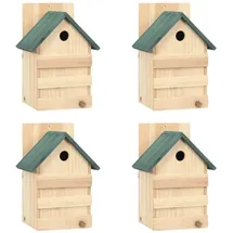 vidaXL Vogelhäuser 4 Stk. 23x19x33 cm Tannenholz