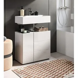 inn.furn Waschbeckenunterschrank weiß Hochglanz 60 cm Larik