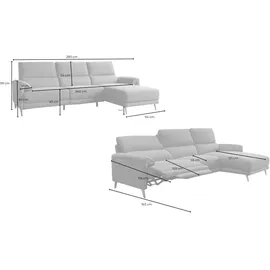 KAWOLA Ecksofa ADRIANA anthrazit